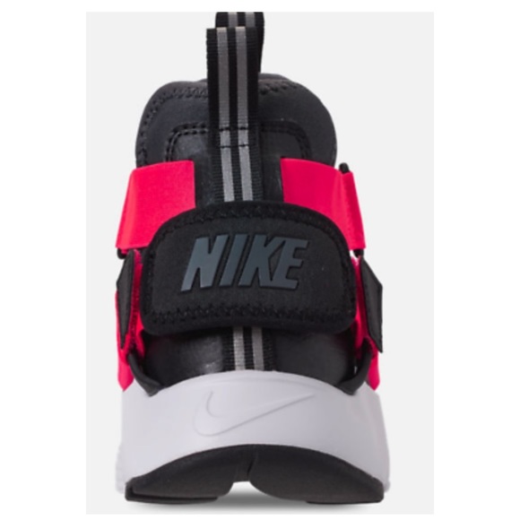 Nike Huarache City Big Kids' Shoes Anthracite Black Solar Red 6Y - Picture 5 of 7